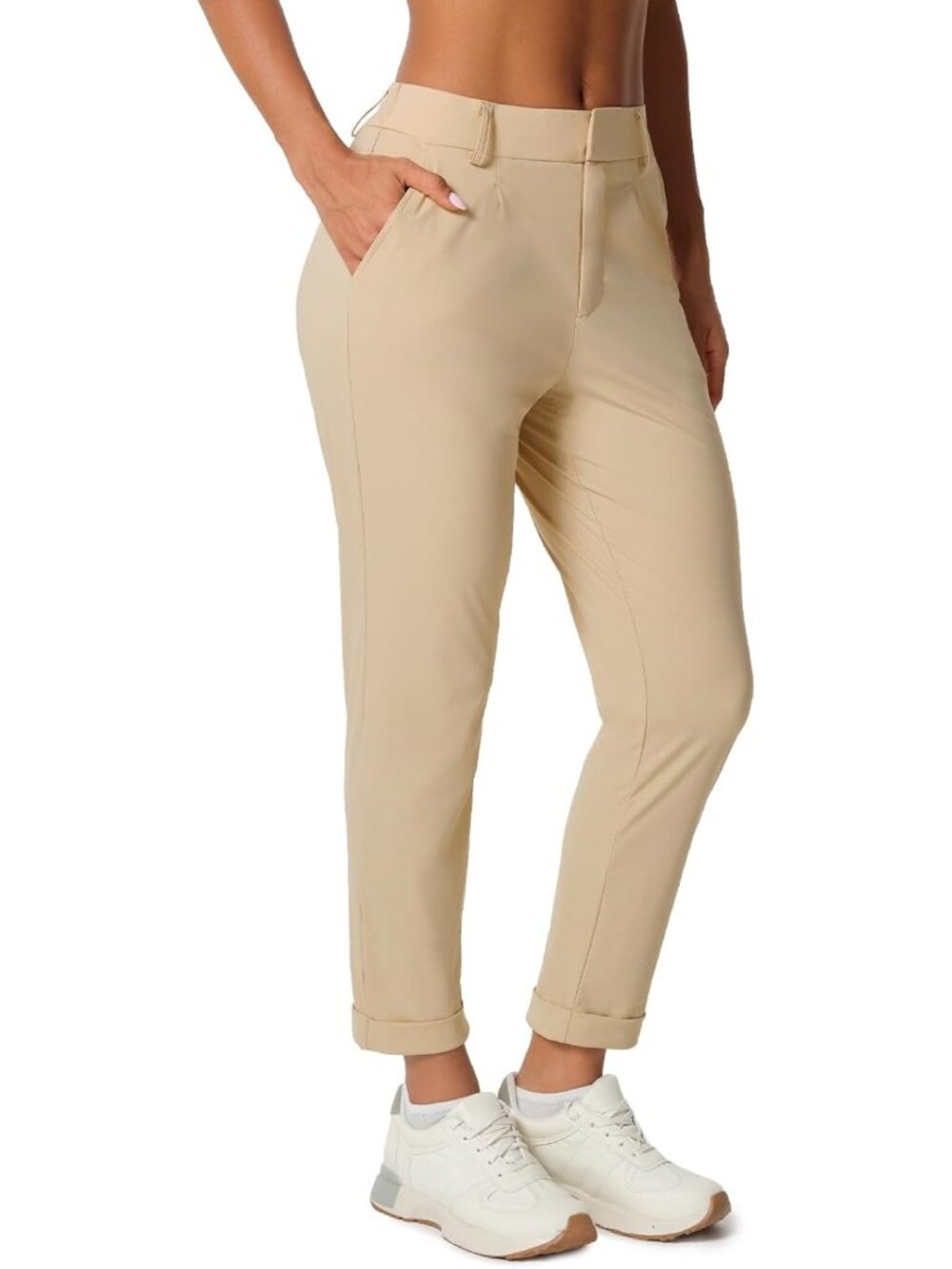 Women's Golf Travel Pants | Business Casual with Zipper Pockets | Stylish